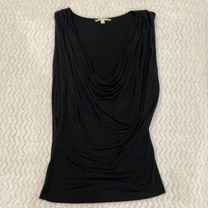 Gianna Bini XS black sleeveless top. Low cut front. Fitted at waist.